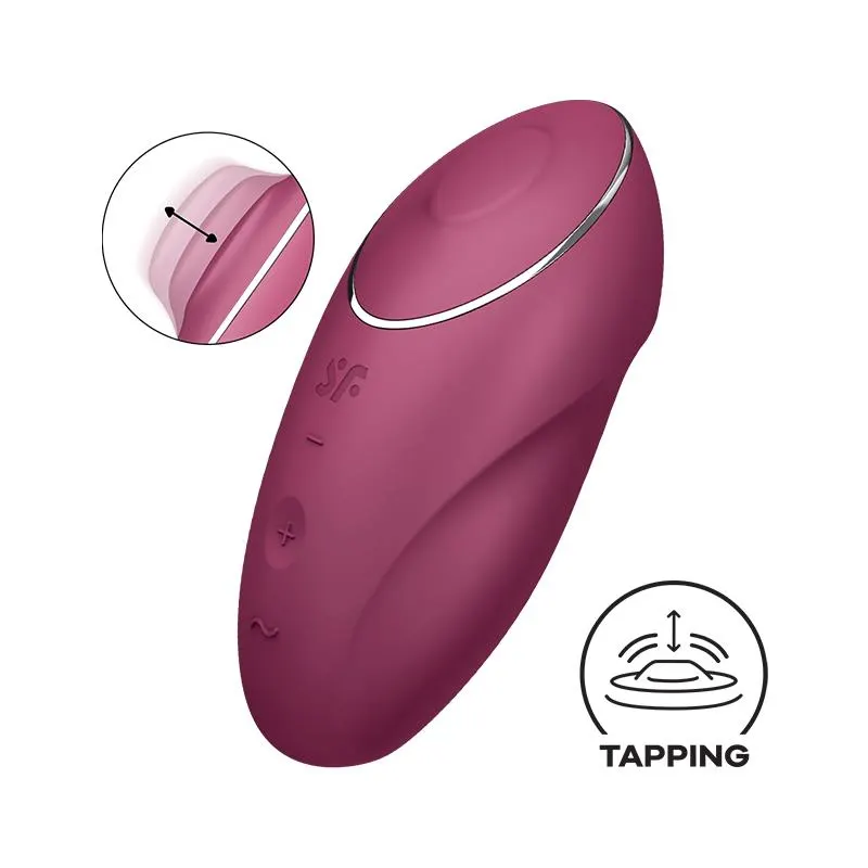 Tap and Climax 1 Vibrador y Tapping Rojo · SATISFYER · Estimuladores de Clítoris