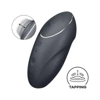 Tap and Climax 1 Vibración y Tapping Negro · SATISFYER · Estimuladores de Clítoris