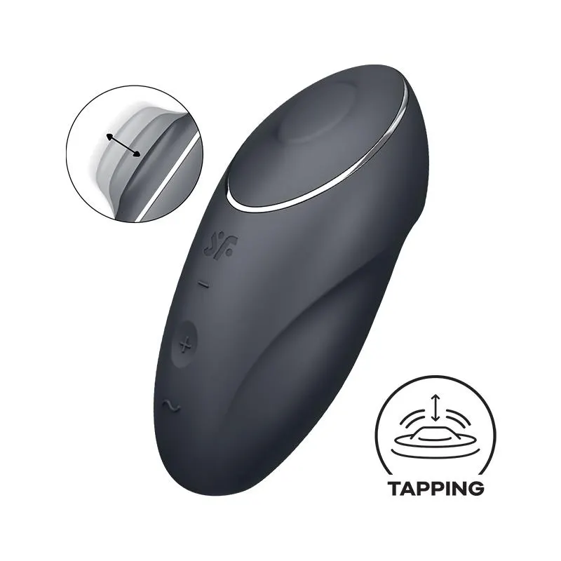Tap and Climax 1 Vibración y Tapping Negro · SATISFYER · Estimuladores de Clítoris