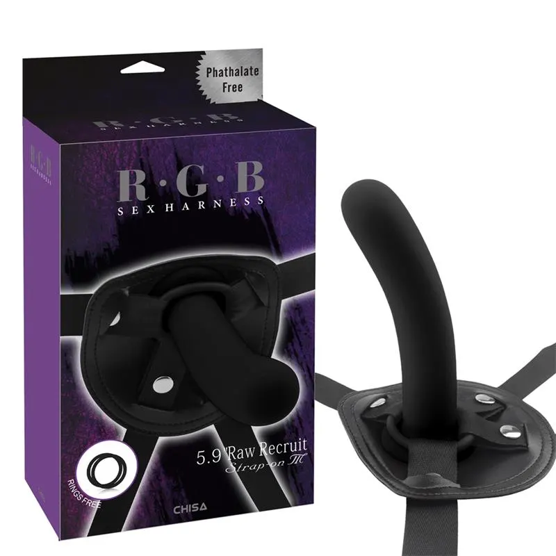 Arnés con Dildo Raw Recruit Talla M Negro · CHISA · Dildos