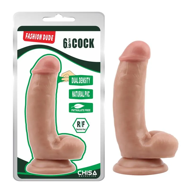 Dildo Dual Density Dude 6.9 Natural · CHISA · Dildos — photo 2