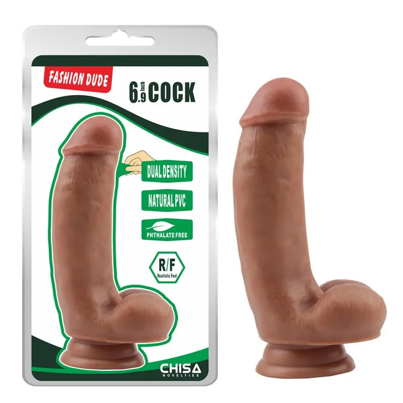 Dildo Dual Density Fashion Dude 6.9 Bronceado · CHISA · Dildos