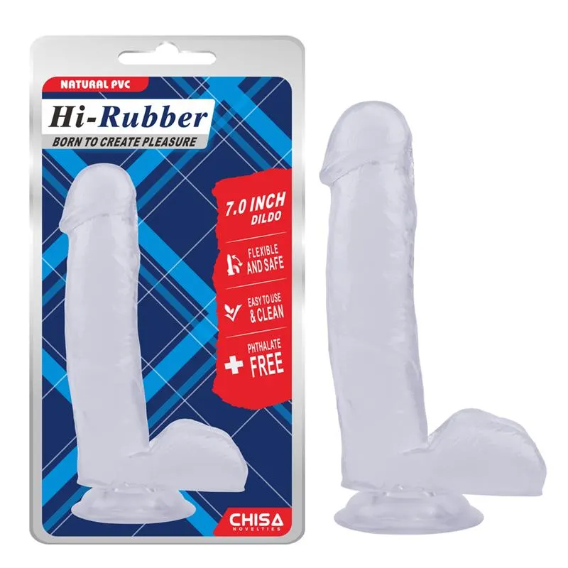 Dildo Hi-Rubber 7 Transparente · CHISA · Dildos — photo 2