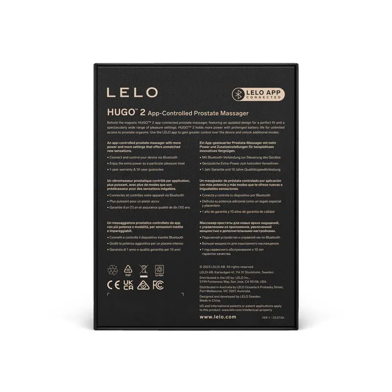 Hugo 2 Masajeador prostático con APP Negro · LELO · Anal — Foto 6