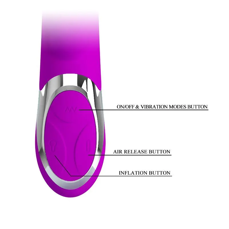 Vibrador Neil Funcion Inflable 23.7 cm · PRETTYLOVE · Vibradores — Foto 7