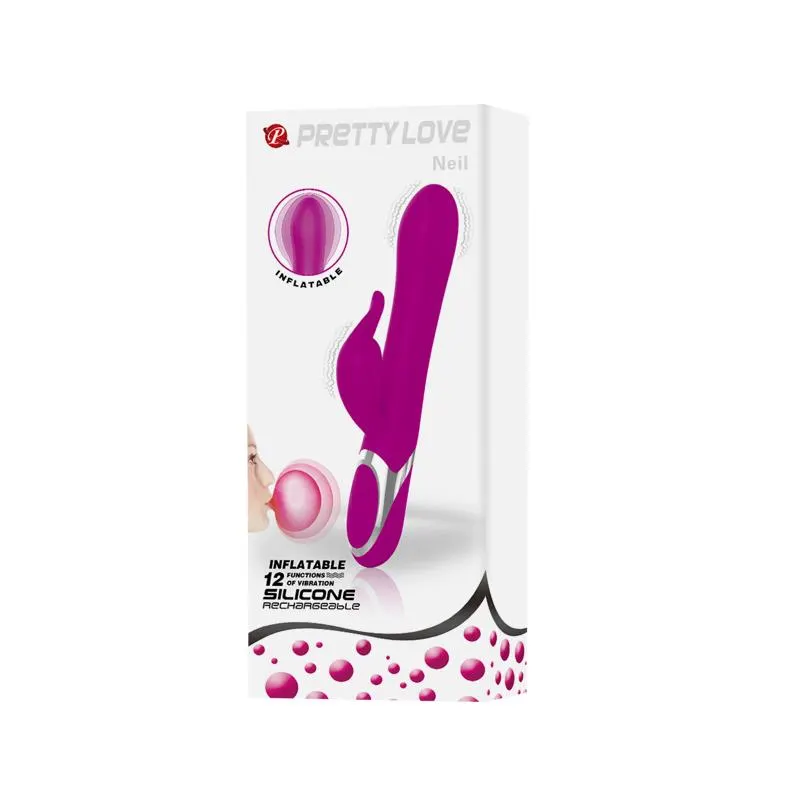 Vibrador Neil Funcion Inflable 23.7 cm · PRETTYLOVE · Vibradores — Foto 9