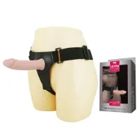 Arnés con Dildo Hueco y Vibración 15.5 x 4.2 cm Natural · BAILE · Anillos para el Pene
