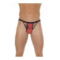 Tanga con Tiras Rojo y Negro Talla Única · AMORABLE · Tangas y Braguitas