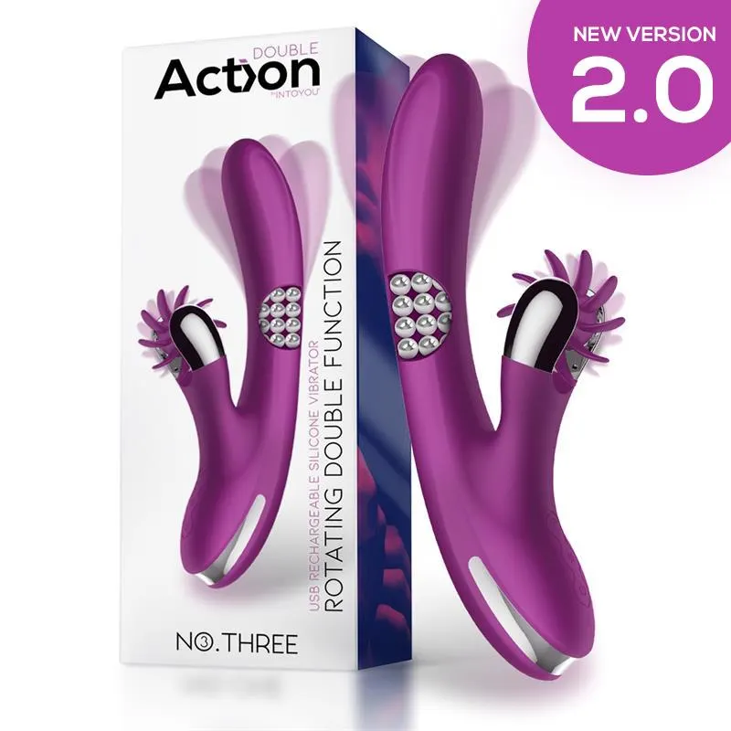 No. Three Rotador con Bolas Giratorias 360º y Rueda Estimuladora · ACTION · Vibradores