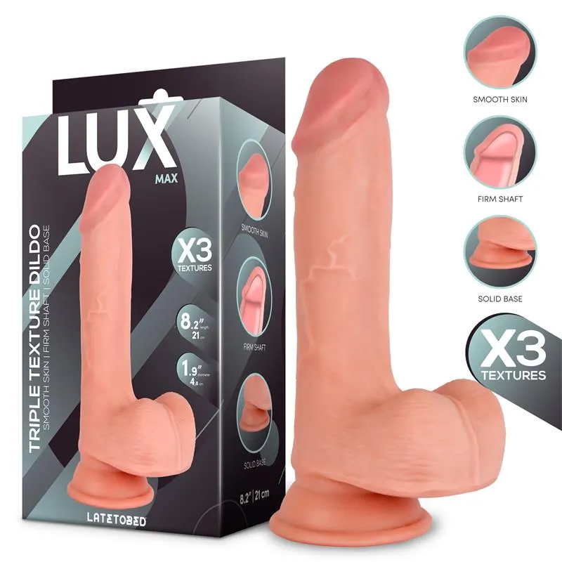 Max Dildo Triple Densidad con Testículos 8.2 · LUX · Dildos