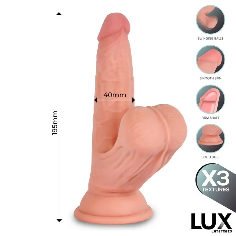 Lars Dildo Triple Densidad con Testículos Oscilantes 7.6 · LUX · Dildos — Foto 6