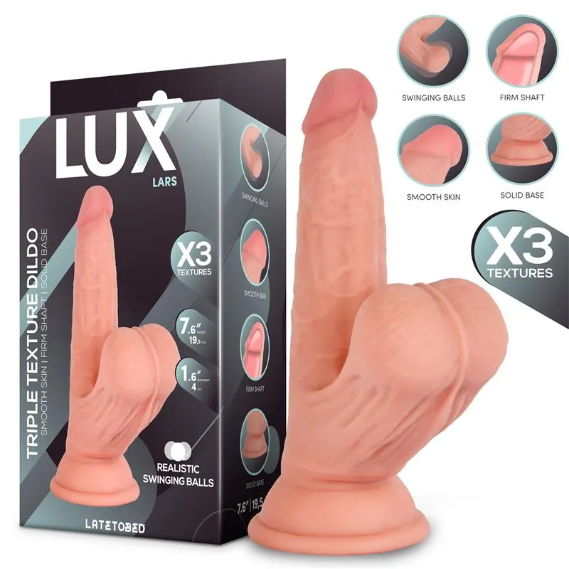 Lars Dildo Triple Densidad con Testículos Oscilantes 7.6 · LUX · Dildos