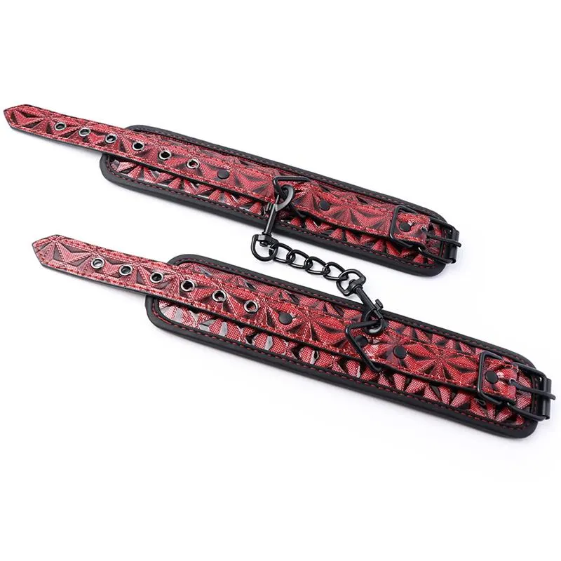 Esposas para Tobillos Acolchadas Ajustable Diamond Cuero Vegano · DIAMOND LINE · Accesorios y Sets — Foto 6