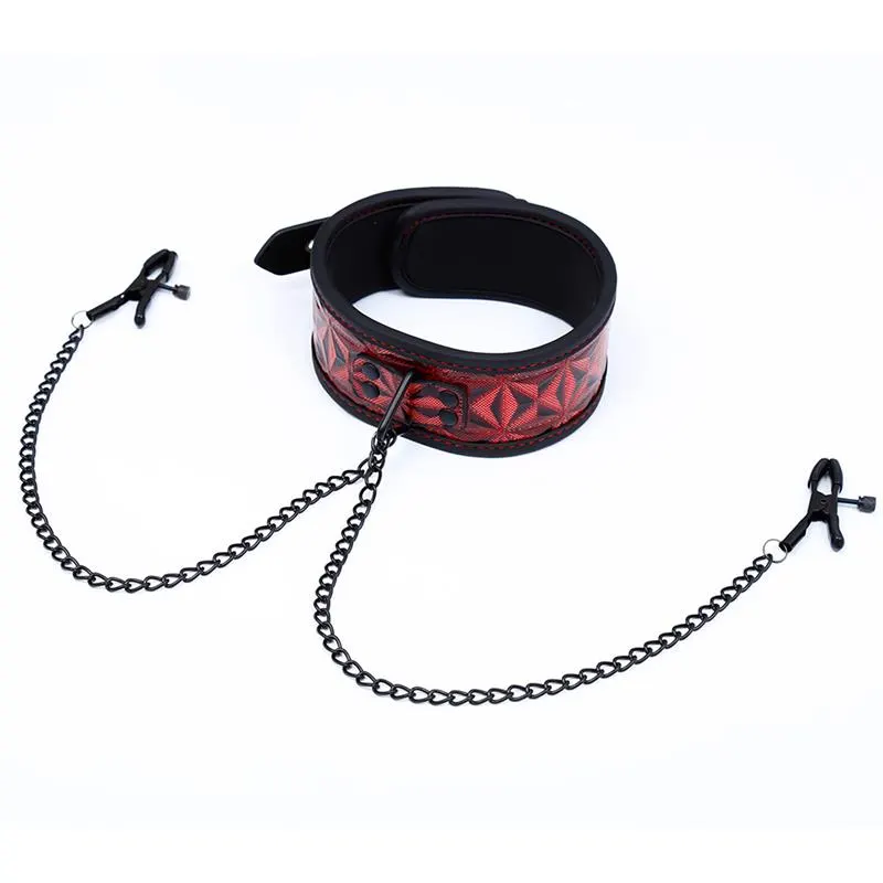 Collar con Pinzas para los Pezones Diamond Cuerpo Vegano · DIAMOND LINE · Accesorios y Sets — Foto 3
