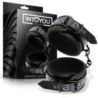 Esposas para Muñeca Ajustable Sapphire Cuero Vegano · BLACK SAPPHIRE · Accesorios y Sets