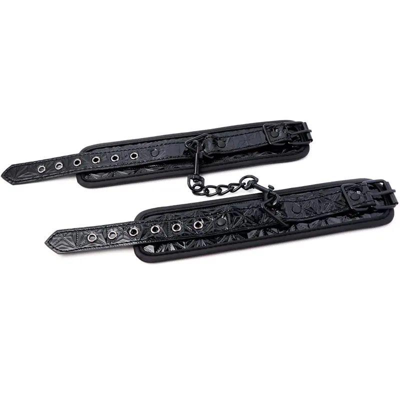 Esposas para Tobillo Ajustable Sapphire Cuero Vegano · BLACK SAPPHIRE · Accesorios y Sets — photo 4