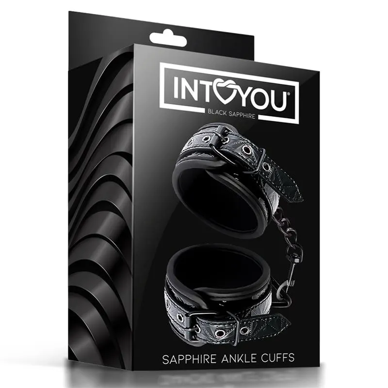 Esposas para Tobillo Ajustable Sapphire Cuero Vegano · BLACK SAPPHIRE · Accesorios y Sets — photo 7