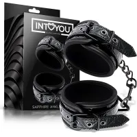 Esposas para Tobillo Ajustable Sapphire Cuero Vegano · BLACK SAPPHIRE · Accesorios y Sets