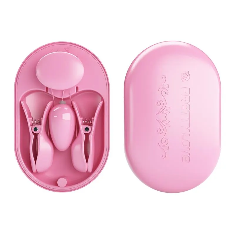 Surprise Box Huevo Vibrador y Pinzas para Pezones con Electro Estimulación Rosa · PRETTYLOVE · Estimuladores de Clítoris — Foto 5