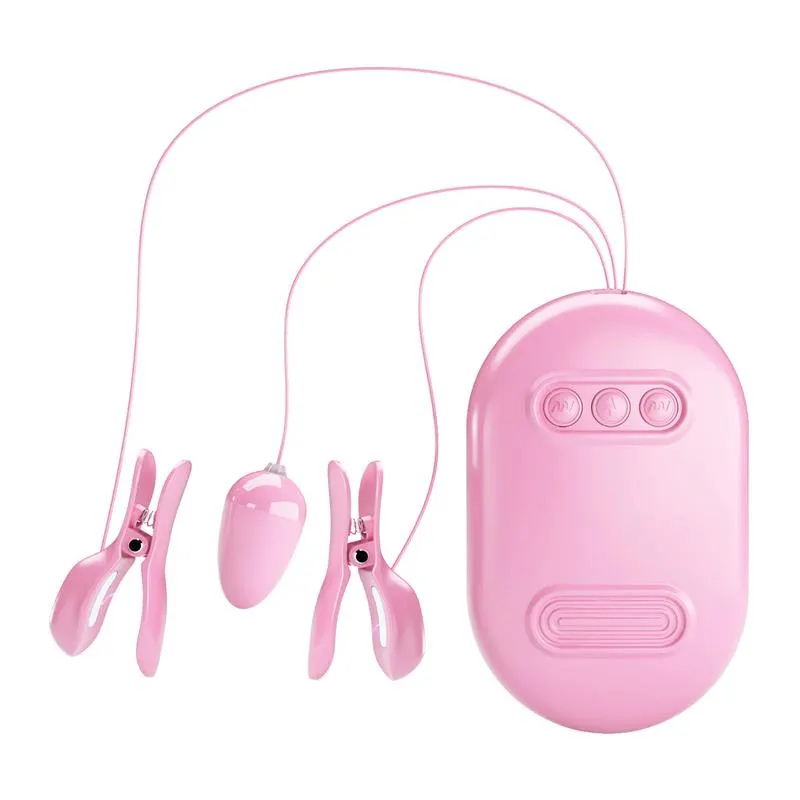 Surprise Box Huevo Vibrador y Pinzas para Pezones con Electro Estimulación Rosa · PRETTYLOVE · Estimuladores de Clítoris