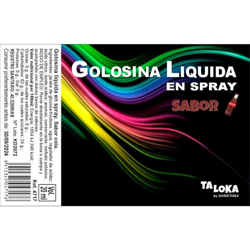 Golosina Líquida en Spray Sabor Cola 20 ml · TALOKA · Lubricantes
