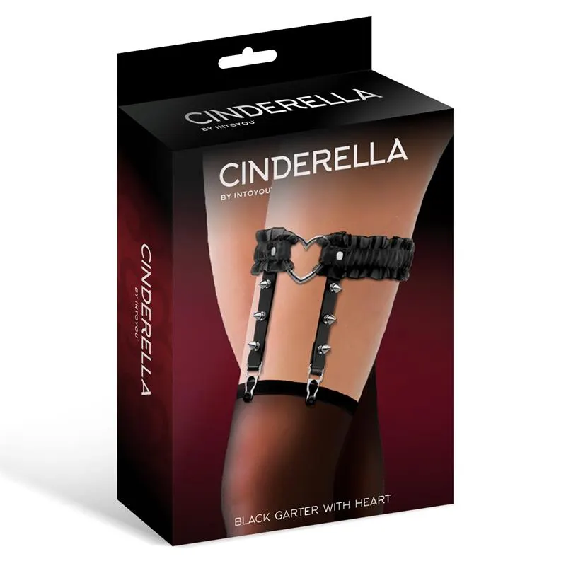 Liga con Volantes y Aro en Forma de Corazón Cuero Vegano Talla Única · CINDERELLA · Accesorios y Sets — Foto 2