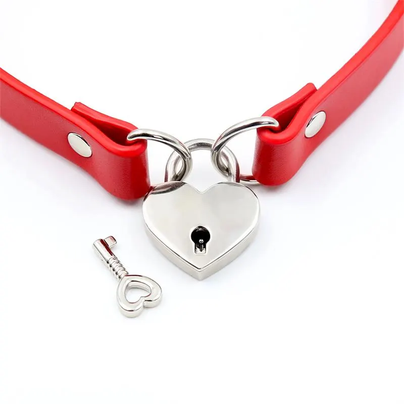 Collar con Candado de Corazón Cuero Vegano Talla Única · CINDERELLA · Accesorios y Sets — Foto 3