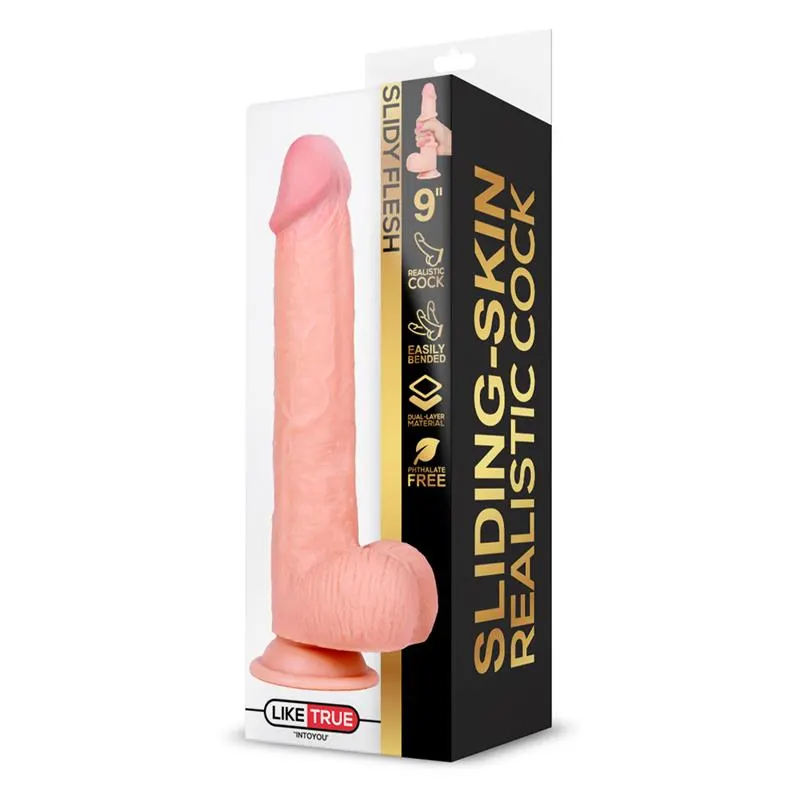 Slidy Dildo Realista Dual Layer Retráctil y Orientable 9 · LIKETRUE · Dildos — photo 4