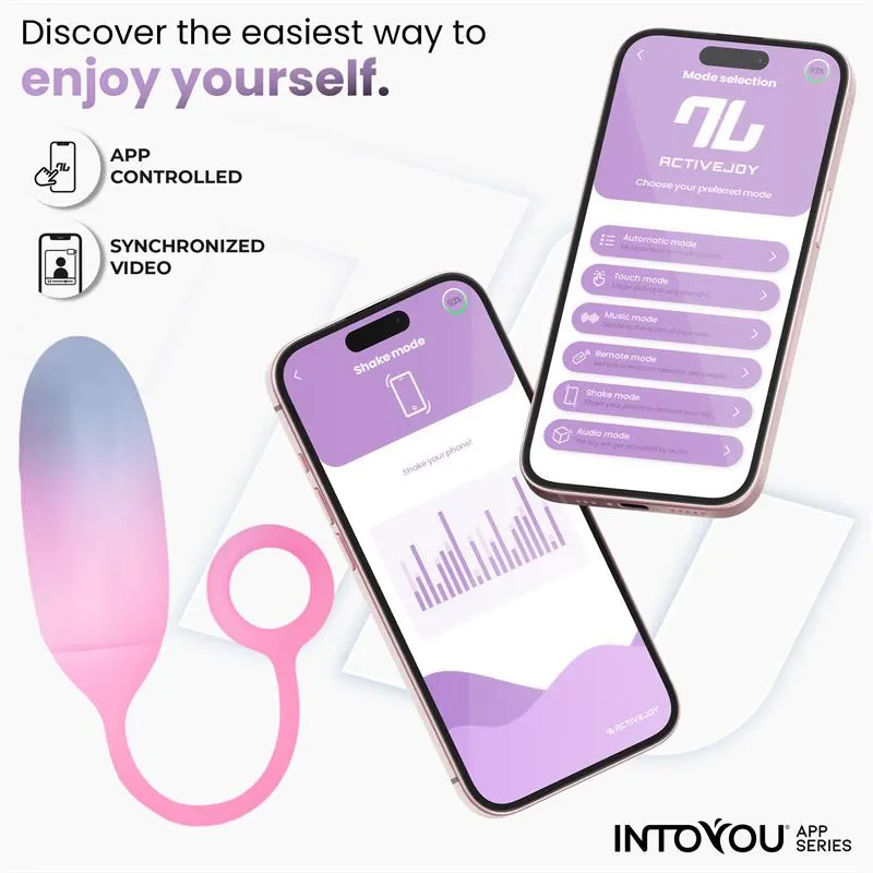 Huevo Silicona Doble Capa con APP Azul/Rosa · INTOYOU APP SERIES · Huevos y Balas Vibradoras — photo 5