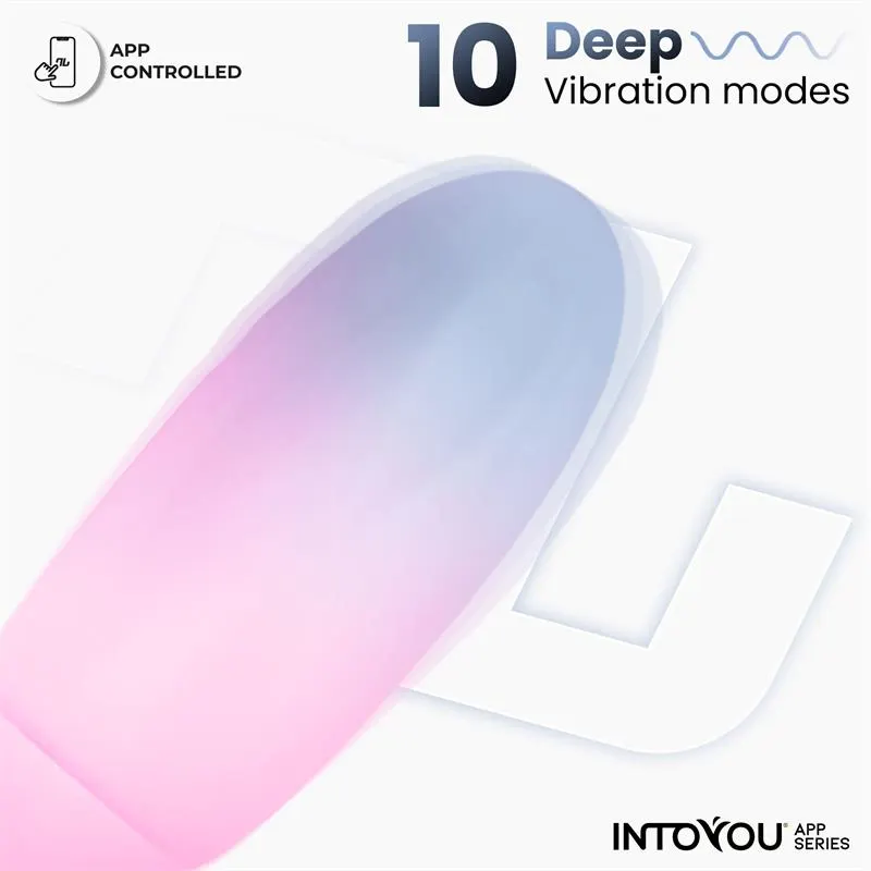 Huevo Silicona Doble Capa con APP Azul/Rosa · INTOYOU APP SERIES · Huevos y Balas Vibradoras — photo 6