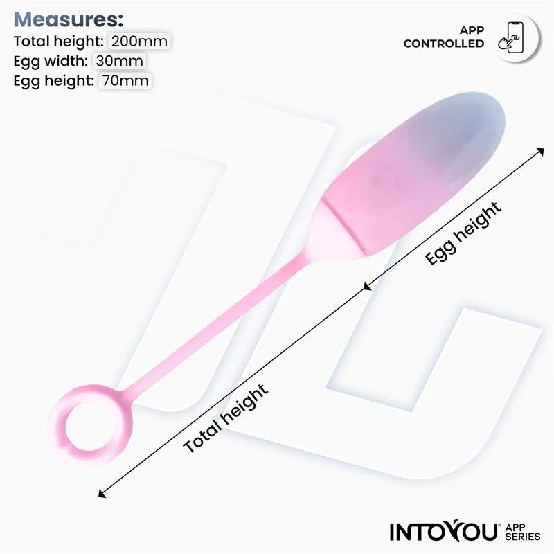 Huevo Silicona Doble Capa con APP Azul/Rosa · INTOYOU APP SERIES · Huevos y Balas Vibradoras — photo 9