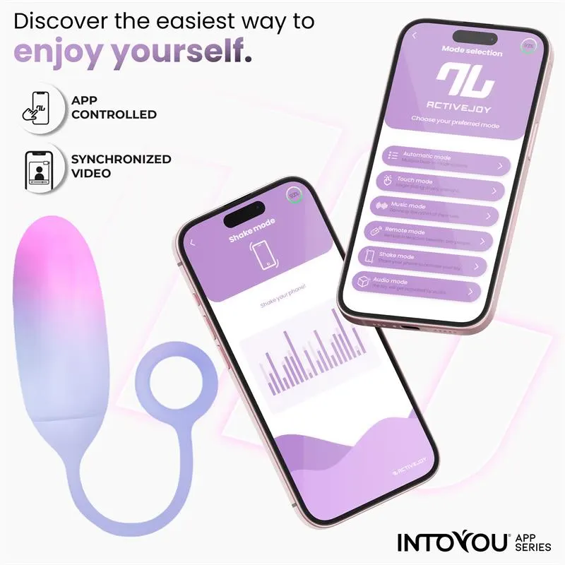 Huevo Silicona Doble Capa con APP Rosa/Azul · INTOYOU APP SERIES · Huevos y Balas Vibradoras — photo 5