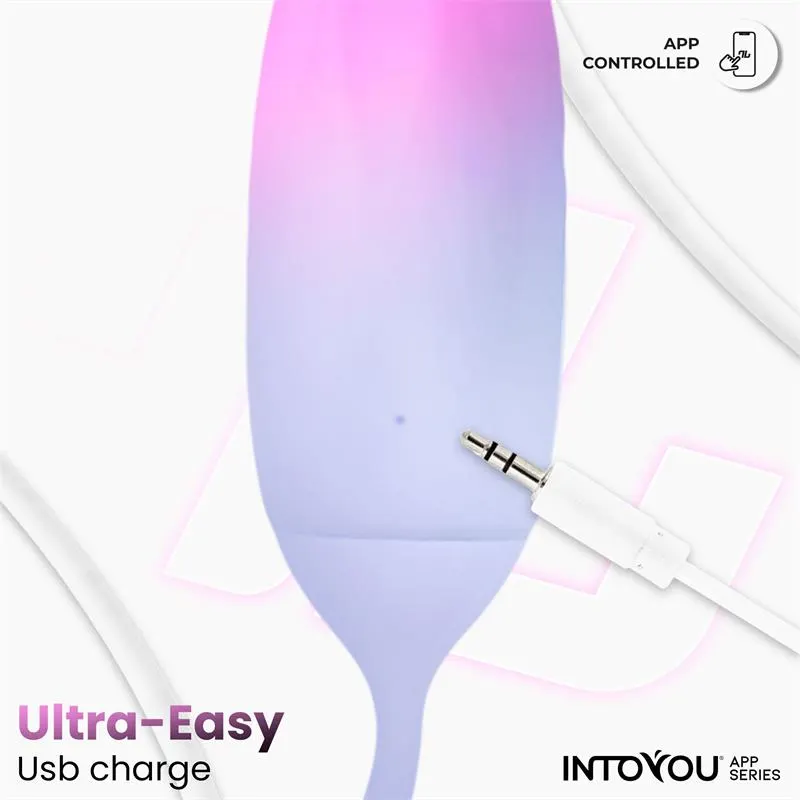 Huevo Silicona Doble Capa con APP Rosa/Azul · INTOYOU APP SERIES · Huevos y Balas Vibradoras — photo 8