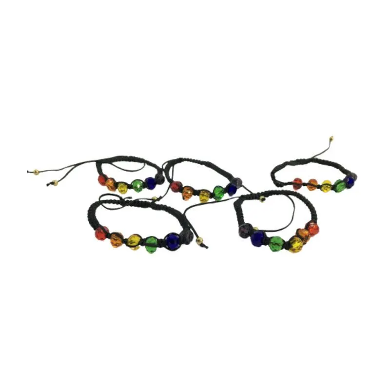 Pulsera de Bolas de Cristal Colores Bandera LGBT+ · DIVERTY SEX · Línea LGBT+