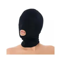 Máscara con Abertura Boca Negro · BONDAGE PLAY · Máscaras, Antifaces y Mordazas