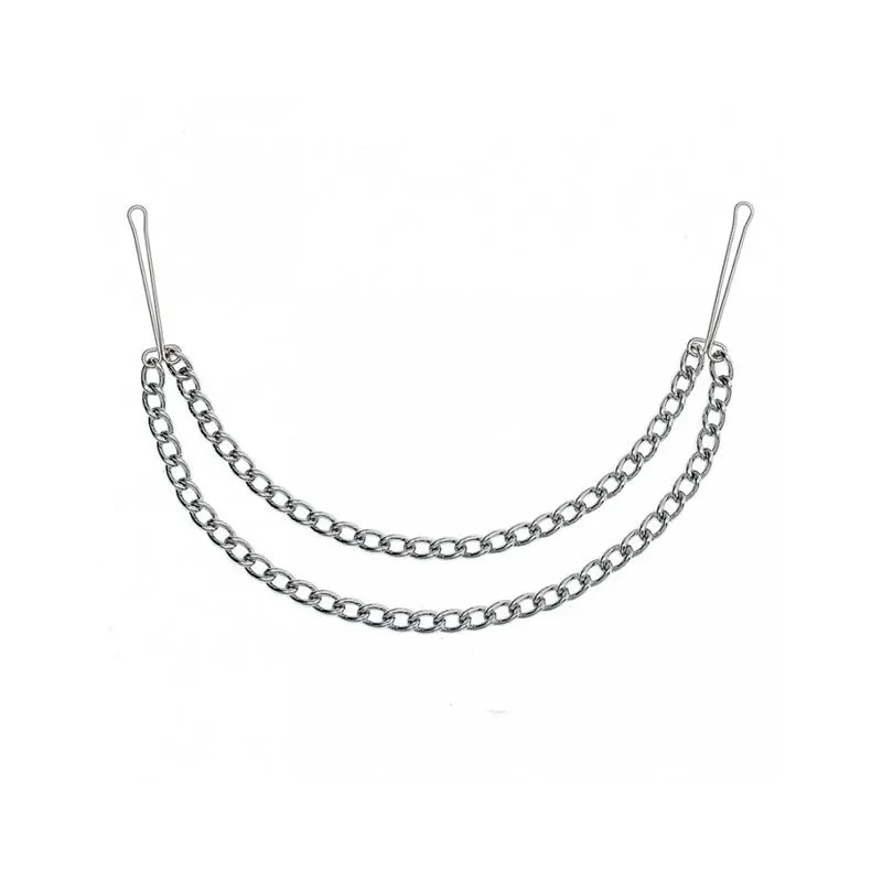 Pinzas para Pezones con Dos Cadenas · BONDAGE PLAY · Pinzas y Pezoneras