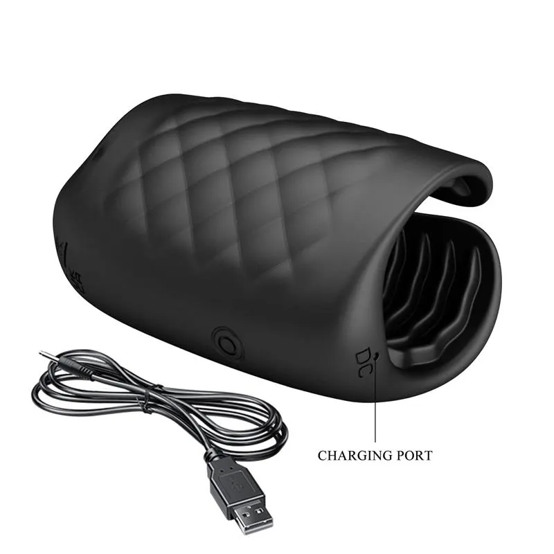 Black Glans Trainer Masturbador Manual con Vibración · PRETTYLOVE · Masturbadores Él — Foto 11