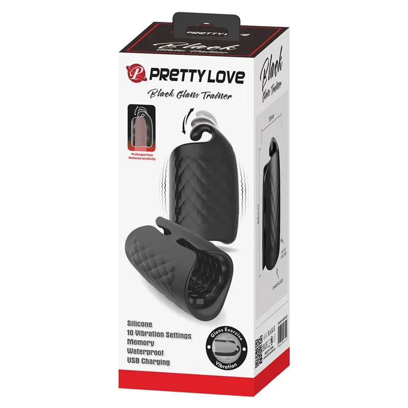 Black Glans Trainer Masturbador Manual con Vibración · PRETTYLOVE · Masturbadores Él — Foto 13