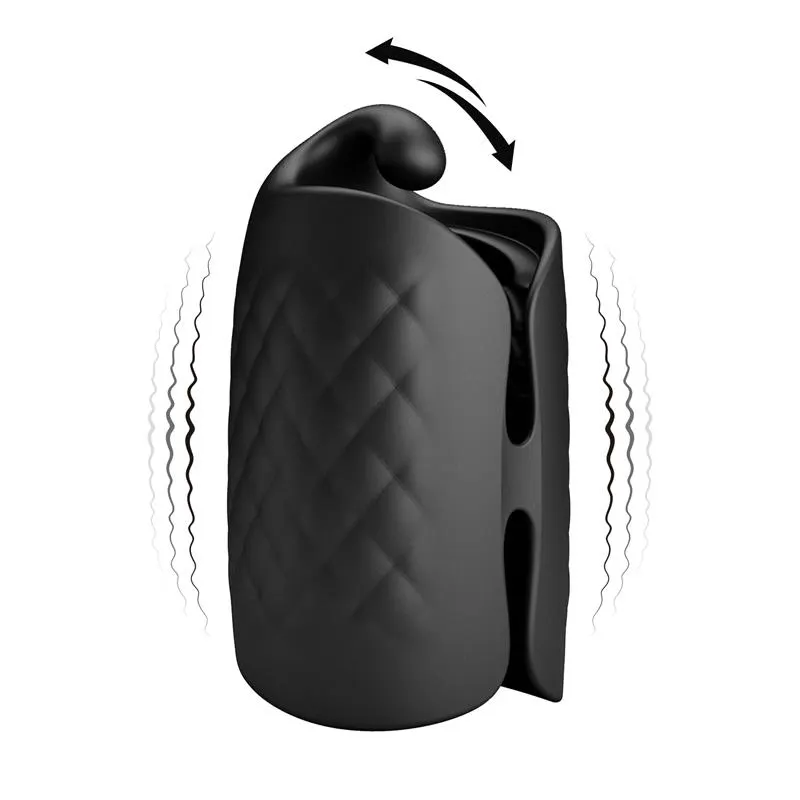Black Glans Trainer Masturbador Manual con Vibración · PRETTYLOVE · Masturbadores Él