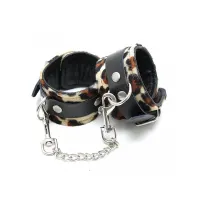 Esposas para Pies Cuero Estampado Leopardo · BONDAGE PLAY · Esposas y Ataduras
