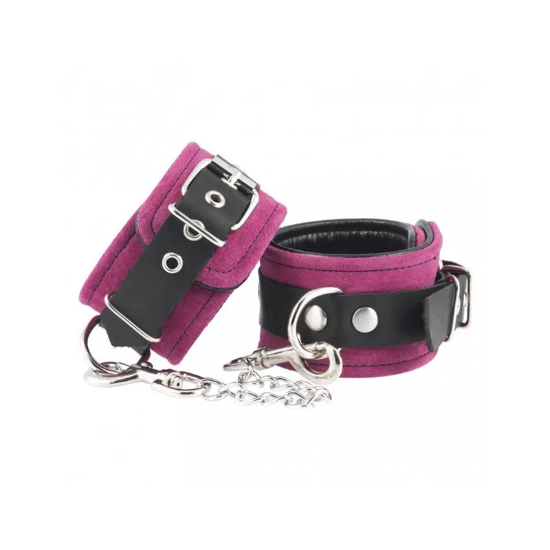 Esposas de Cuero Rosa Ajustable · BONDAGE PLAY · Esposas y Ataduras — Foto 2