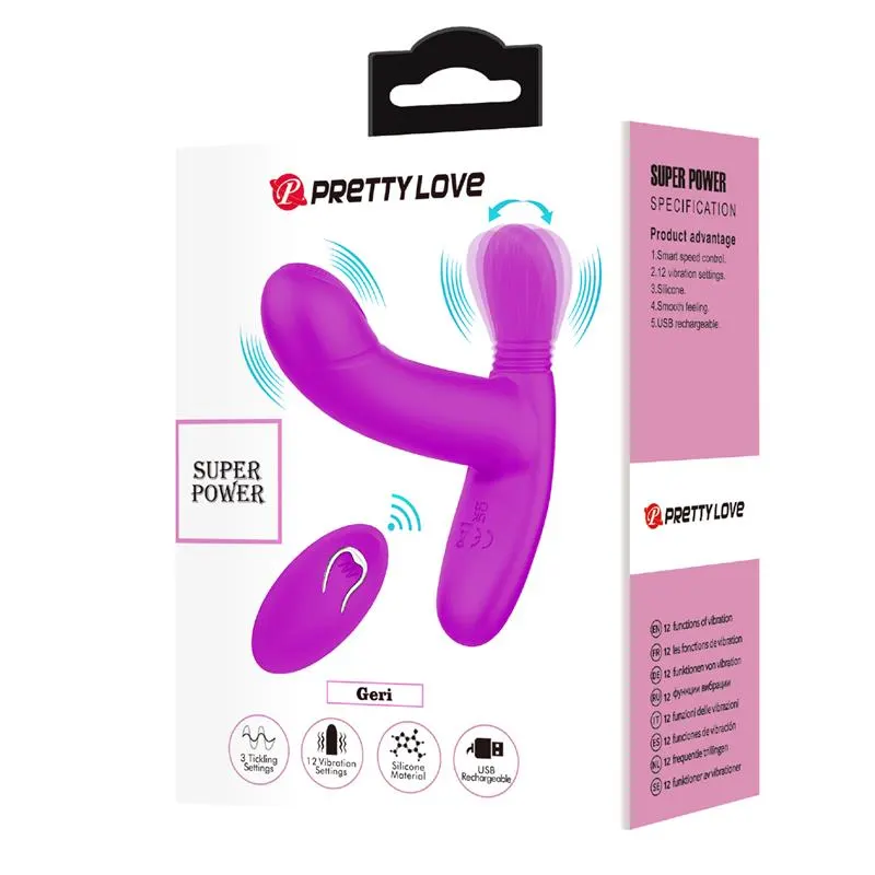 Geri Estimulador con Vibración y Licking con Control Remoto · PRETTYLOVE · Estimuladores de Clítoris — Foto 10