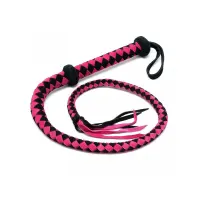 Látigo Árabe de Cuero Rosa 100 cm · BONDAGE PLAY · Spanking y Azotes