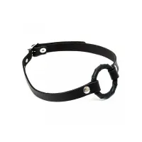Mordaza Cuero con Anillo -O Ajustable · BONDAGE PLAY · Máscaras, Antifaces y Mordazas