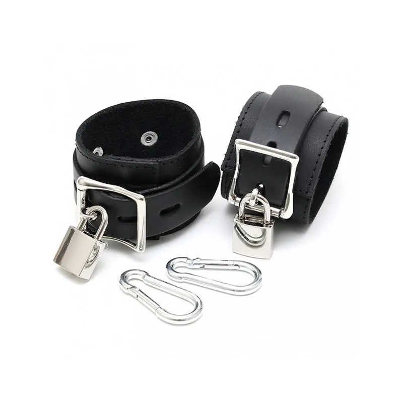 Esposas Pies Cuero Ajustables con Candado · BONDAGE PLAY · Esposas y Ataduras
