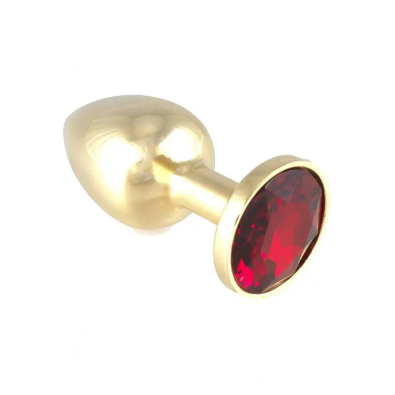 Plug Anal Acero Inoxidable Dorado-Rojo · BONDAGE PLAY · Anal