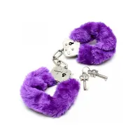 Esposas Metálicas con Pelo Morado · BONDAGE PLAY · Esposas y Ataduras