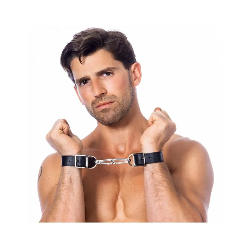 Set Esposas para Manos y Pies Cuero 2.5cm · BONDAGE PLAY · Esposas y Ataduras — Foto 2