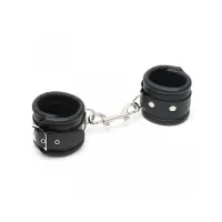 Esposas para Pies Cuero Negro 7cm · BONDAGE PLAY · Esposas y Ataduras