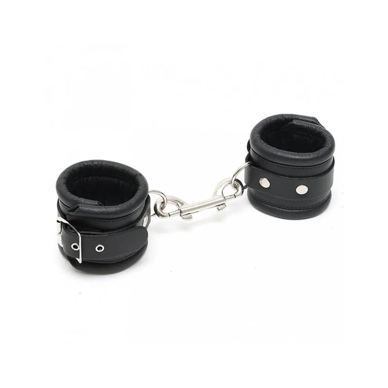 Esposas para Pies Cuero Negro 7cm · BONDAGE PLAY · Esposas y Ataduras